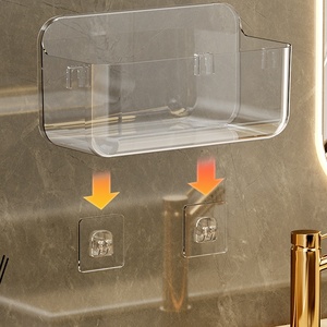 Scatola portaoggetti per cosmetici ad <span class=keywords><strong>alta</strong></span> trasparenza, non perforata e ispessita, da parete per bagno - Product Image 1