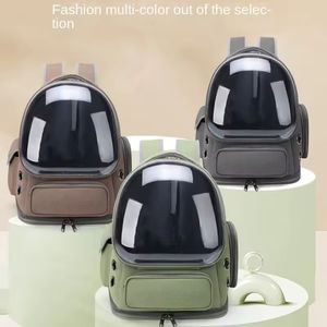 Evcil Hayvanlar İçin Şeffaf Tasarımlı, Dışarıda Görünebilen, Şık Polyester Baloncuklu Köpek Taşıma Sırt Çantası - Product Image 2