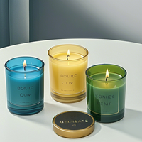 Personalisierte Kerzengläser Luxuriöse Kerzenherstellungsgläser 5oz 8oz 10oz 12oz Einzigartiges Schwarzes Kerzenglas Champagner Gold Leer