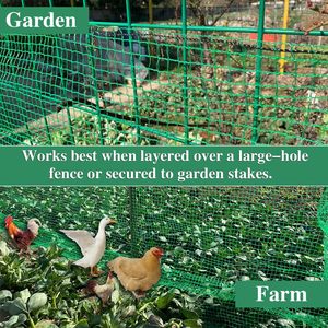 Hortinan tạm thời nhựa lưới hàng rào 4ft x 100ft Bird lưới an toàn tuyết Hươu <span class=keywords><strong>Pet</strong></span> thỏ gà chó động vật rào cản màu xanh lá cây - Product Image 6