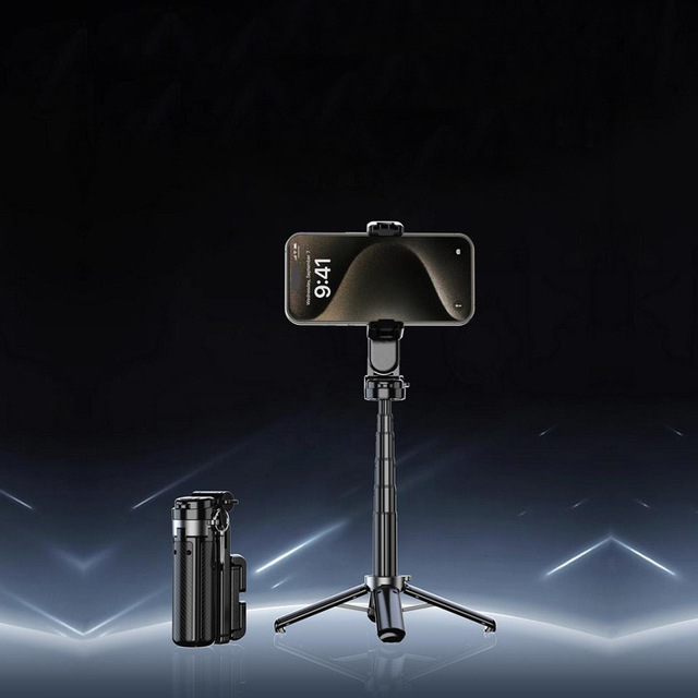 Portable Pocket Tripod Wireless Remote Phone Selfie Stick Foldable Telescopic 360 Degree Rotation ABS Aluminum Alloy Lightweight