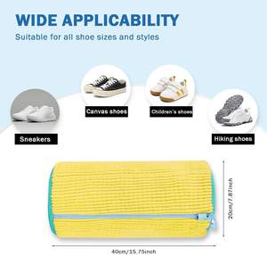 Bolsa de malla nueva de gran tamaño para limpieza de zapatillas con cremallera, ideal para lavar ropa en casa sin esfuerzo. - Product Image 2