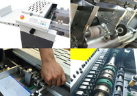 Machine automatique de pliage, de rainurage et de perforation de feuilles de papier, imprimante de reçus et de factures, machine de perforation et de numérotation séquentielle