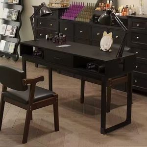 Nail table retro upgrade American <b>clip</b> on lamp economy nail salon table single or double person internet celebrity minimalist Ja - Product Image 2