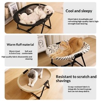 Panier pour chien réglable en maille respirante, portable, pour l'été, avec cadre en fer surélevé, vente en gros