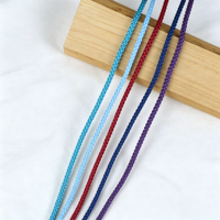 Cordon creux en polyester DTY écologique, tressé 8 brins, 1mm-12mm, 350 options de couleurs, accessoires pour vêtements et sacs à cordon