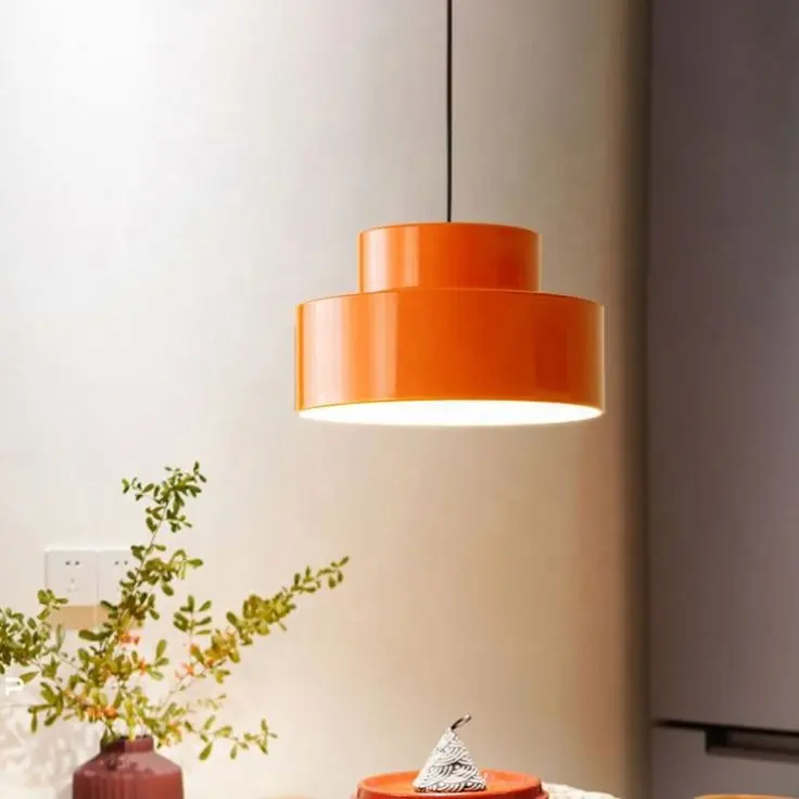 Modern Simple Orange Chandelier Lighting Home Decor Restaurant Lamp Dining Room Bedside Simple Pendant Light