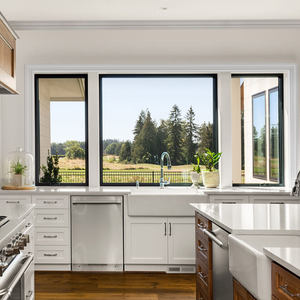 Fenêtre à battant GEORGIA avec <span class=keywords><strong>cadre</strong></span> élégant en aluminium, poignée à manivelle, double vitrage, étanche, pour salle de bain et maison - Product Image 4