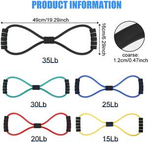 Bandas de Resistencia para Yoga, Banda Elástica de TPE para Entrenamiento y Estiramiento, Duradera, Cómoda, Portátil, Ligera, Larga y Gruesa para Ejercicios de Fitness - Product Image 1