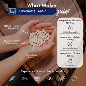 Complejo de Glicinato de Magnesio OEM, Fórmula 3 en 1 con Bisglicinato, Citrato y Malato, Alta Absorción, 90 Cápsulas Veganas - Product Image 4