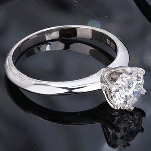 IGI Certified HPHT Lab Grown Diamond <strong>Ring</strong> 925 Sterling <strong>Silver</strong> 0.5-1ct <strong>Solitaire</strong> Engagement <strong>Ring</strong> Six-Prong Wedding Band for Women - Product Image 2