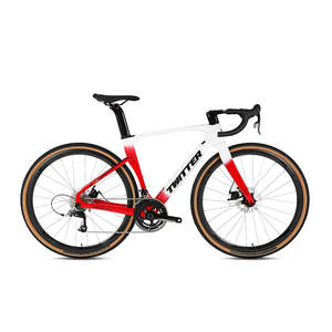 Vélo de route en fibre de carbone 700c RS 24 vitesses de l'usine chinoise, idéal pour le gravel et la course, tailles 45-54cm, unisexe, plusieurs couleurs, sans fourche - Product Image 1