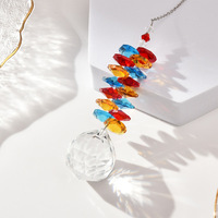Belight Attrape-soleil en cristal poli, carillon éolien prismatique, ornement suspendu pour fenêtre, décoration maison et jardin