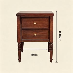 Midcentury Minimalist Wooden Bedroom Furniture Set Storage Eco-Friendly Handmade 2 <b>Drawers</b> for Home Hotel Living Room - Product Image 3