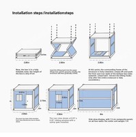 Maison conteneur pliable multi-tailles (10 pieds/20 pieds/40 pieds) en panneaux sandwich, construction en acier, design moderne du milieu du siècle, mobile et en kit