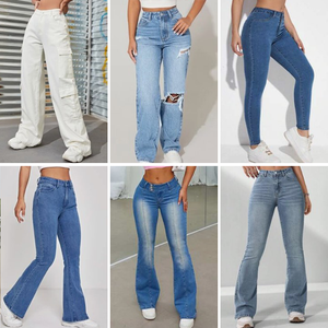 Jeans mixtes pour femmes, style printemps, en polyester, expédiés aléatoirement - Product Image 1
