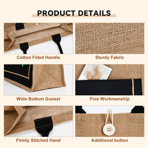 חם מכירה מותאם אישית לוגו טוטה תיק עם חבל ידית חבלים הסיטונאי - Product Image 5