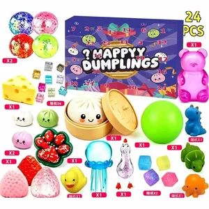 ของเล่นบีบนุ่มนิ่มน่ารัก 24 ชิ้น บรรเทาความเครียด กล่องสุ่ม ปฏิทินนับถอยหลังคริสต์มาส 2026 ของขวัญวันหยุด - Product Image 2