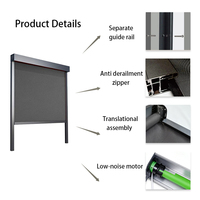 Persiana Enrollable Eléctrica Inteligente Personalizada para Exteriores con Interruptor de Pared Opcional y Sensor de Viento