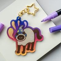 Breloques en acrylique personnalisées, porte-clés en acrylique transparent avec époxy pour la vente en gros