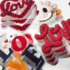 Valentine's Day Designs Clothes <strong>Iron</strong>-<strong>On</strong> Decals Garment Accessories for <strong>Transfers</strong> T-Shirts Plastisol UV Resistant Heat <strong>Transfer</strong> - Product Image 2