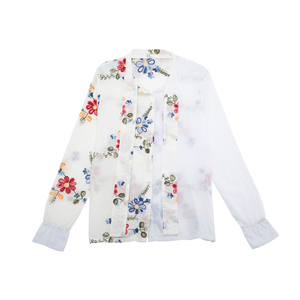 Blusa Camisa Informal de Manga Larga Holgada con Botones y Estampado Floral para Mujer de Poliéster con Bajos Impuestos de Importación - Product Image 2