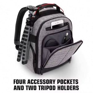 Échantillon gratuit : Nouveau sac à dos portable pour appareil photo avec compartiment pour ordinateur portable, sac de photographie professionnel compatible DSLR/SLR - Product Image 4