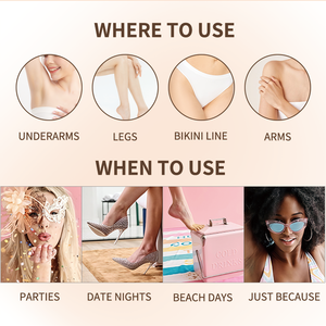 Crème dépilatoire à effet rapide pour femmes, crème dépilatoire avec formule sensible pour les zones intimes et du corps - Product Image 6