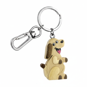 Portachiavi in Legno a Forma di Cane, Scatola Non Inclusa - Product Image 2