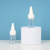 Botol Wadah Krim Mini 10ml PET Transparan dengan Aplikator, Botol Wadah Minyak Rambut dengan Tutup Putar