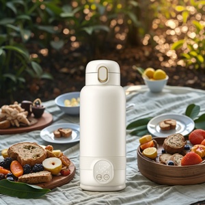 Chauffe-biberon portable 500 ml à succès, chauffe rapidement, recharge USB, bouilloire électrique en acier inoxydable 316, sans fil - Product Image 2