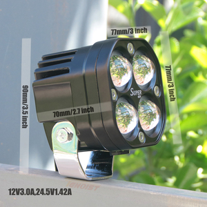 3 pollici Super Bright <span class=keywords><strong>2</strong></span> In 1 bianco giallo Wide View Car SUV moto ATV LED Flood Head Driving Work fendinebbia 12V 24V universale - Product Image 3