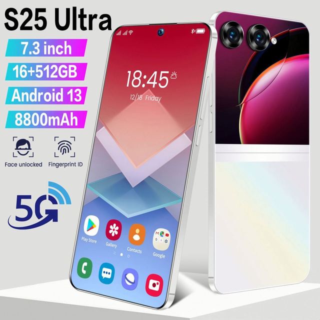 Gooba Oem S25 Ultra AI Mobile Phone Hot Sale Face Recognition 4G 5G Telephone with Stylus Give Phone case and Wireless Charger