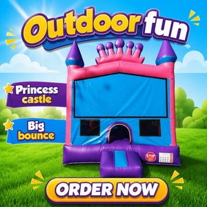 Château plein d'entrain de toboggan de maison de rebond gonflable pour enfants bon marché en gros excellent prix d'achat - Product Image 1