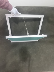 Pannello di accesso a filo muro Eayvent con pannello in gesso verde e profilo in alluminio per soffitto e parete, con portello di accesso e telaio di copertura - Product Image 3