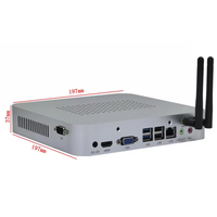 AMD Ryzen 5 7 8GB 16GB DDR5 SSD+HDD 4 LAN RS485 GPIO Fanloze Compacte Ingebedde Windows 11/Linux Industriële Mini PC Nieuw 3-Jaar Garantie