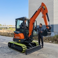 Mini-excavatrice compacte avec moteur Yanmar, chenilles hydrauliques, garantie 1 an, pour travaux municipaux, agricoles et de construction