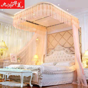 มุ้งกันยุงสำหรับเด็กหญิงและเด็กชาย, มุ้งกันยุงแฟชั่นใหม่เตียงลูกไม้ทรงตัวยูพับได้สองชั้นตัวแบ่งห้องของตกแต่งบ้าน - Product Image 3