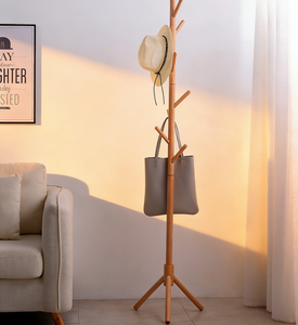 <span class=keywords><strong>Porte</strong></span>-<span class=keywords><strong>manteau</strong></span> multifonctionnel portable en bois, support d'angle moderne autoportant pour vêtements, idéal pour salon, chambre et mobilier de <span class=keywords><strong>maison</strong></span> - Product Image 2