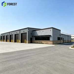 Entrepôt commercial à ossature métallique préfabriquée pour usage industriel intensif, terminal de stockage de marchandises à grande portée - Product Image 1