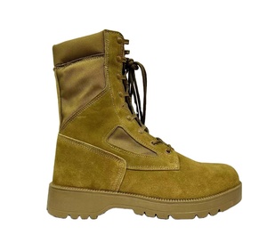 Bottes de combat tactiques en daim marron foncé Coyote HPB0302 personnalisées, légères pour l'été, avec manchons Oxford - Product Image 2