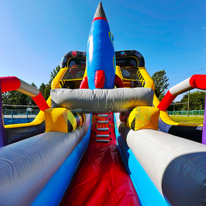 Castillo inflable gigante de calidad comercial para exteriores, con tobogán espacial, para fiestas infantiles. - Product Image 5