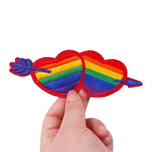 Patch brodé LGBT à thermocoller pour vêtements, patchs arc-en-ciel de haute qualité pour vêtements, DIY - Product Image 2