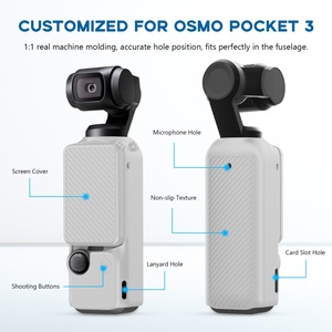 Étui de protection en <span class=keywords><strong>silicone</strong></span> lavable anti-chute et anti-rayures pour caméra d'<span class=keywords><strong>action</strong></span> DJI Osmo Pocket 3, coque en caoutchouc - Product Image 6