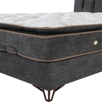 Bett mit Modernem Design im Europäischen Stil und Hochklappbarem Stoffbezogenen Stauraum für Schlafzimmermöbel