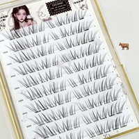 GECOMO Faux cils transparents sans colle, légers et naturels, avec racines distinctes