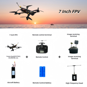 Drones FPV haute puissance de 7 pouces avec cadre en fibre de carbone, caméra HD, contrôle de vol F405, moteur sans balais 900KV, temps de vol de 30 minutes - Product Image 5