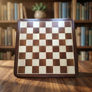 Flat <b>Chess</b> Board Rounded Corners <b>Wooden</b> <b>Chess</b> Game Table Game Flat <b>Chess</b> Board Game - Product Image 1