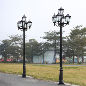 Waterproof Outdoor European-style <strong>Vintage</strong> <strong>Street</strong> Lamp Led Landscape Villa <strong>Lights</strong>, Outdoor Garden Community Courtyard High-pole h - Product Image 4