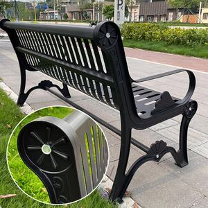 مقاعد حديقة الحديد الزهر للأماكن العامة الزخرفية - Product Image 4